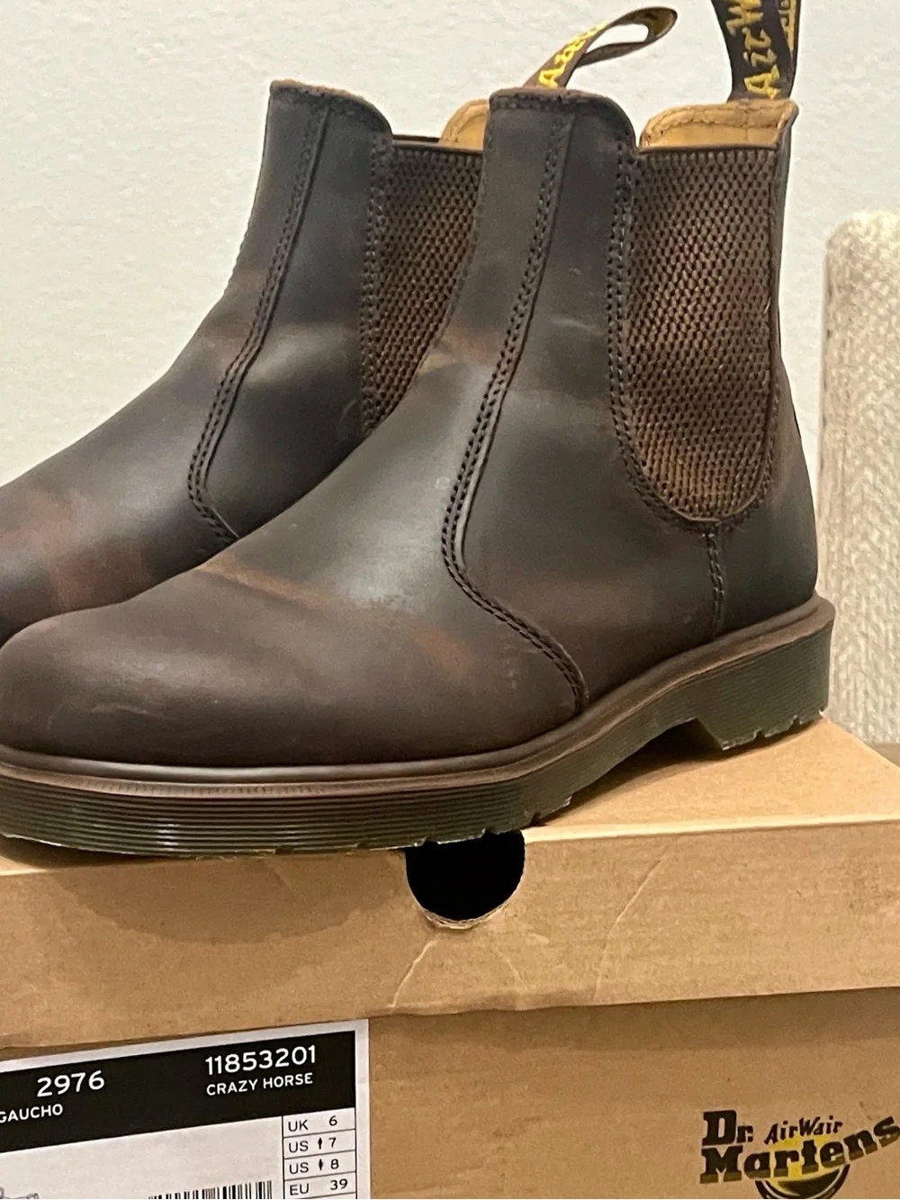 Dr. Martens Men’s Brown Crazy Horse Chelsea Boots